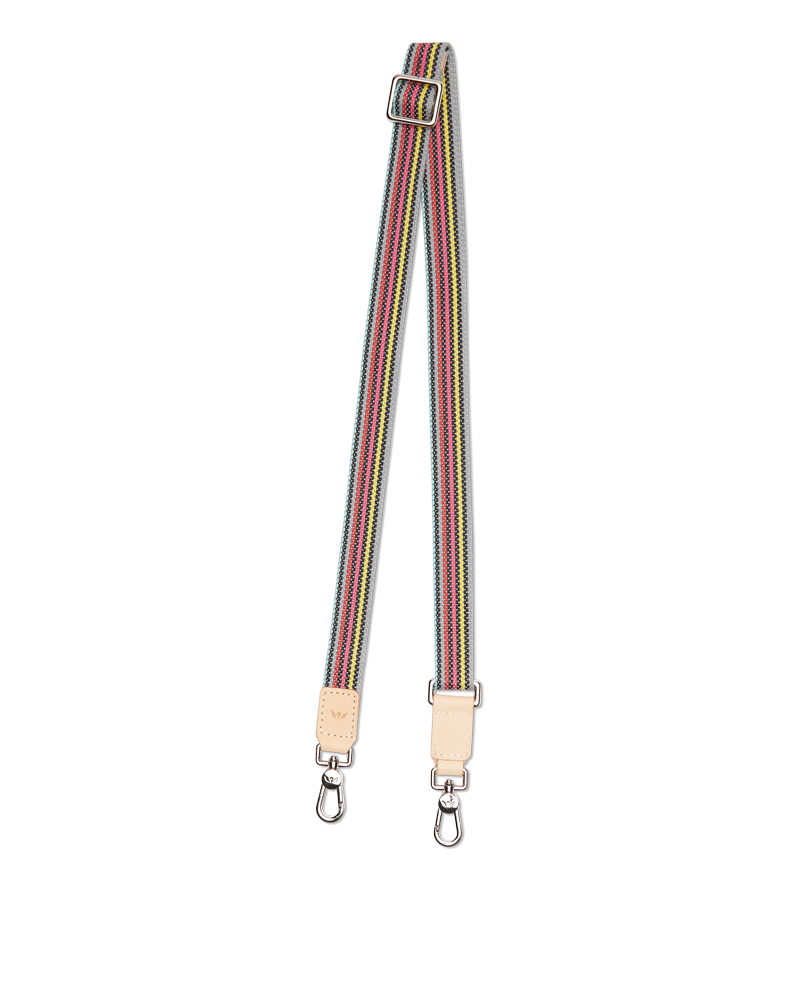 Grey Slim Webbing Crossbody Strap