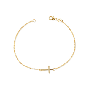 Petite Latin Cross Link Bracelet