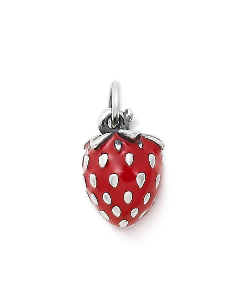 Enamel Wild Strawberry Charm