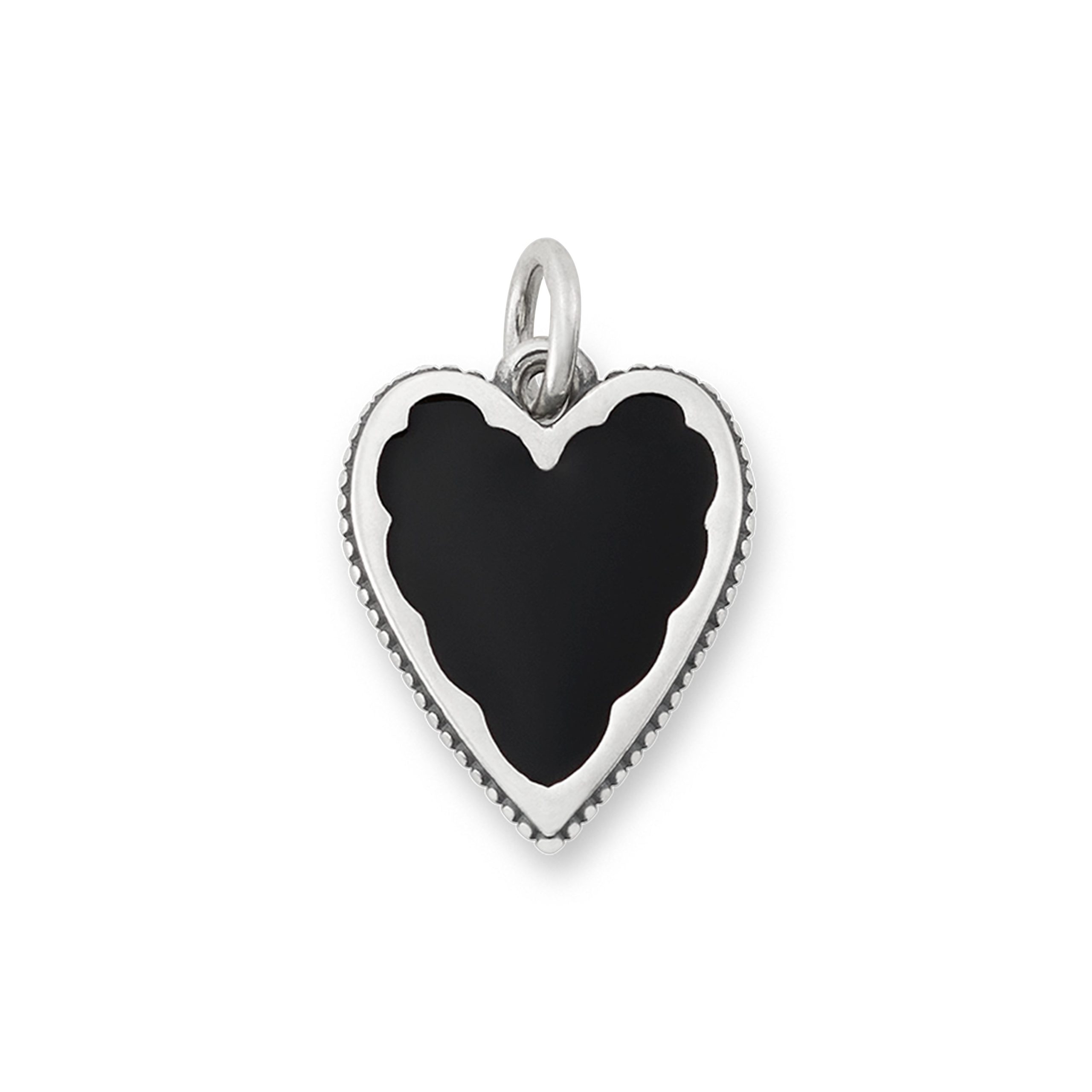 Enamel Black Heart Charm - Image 2