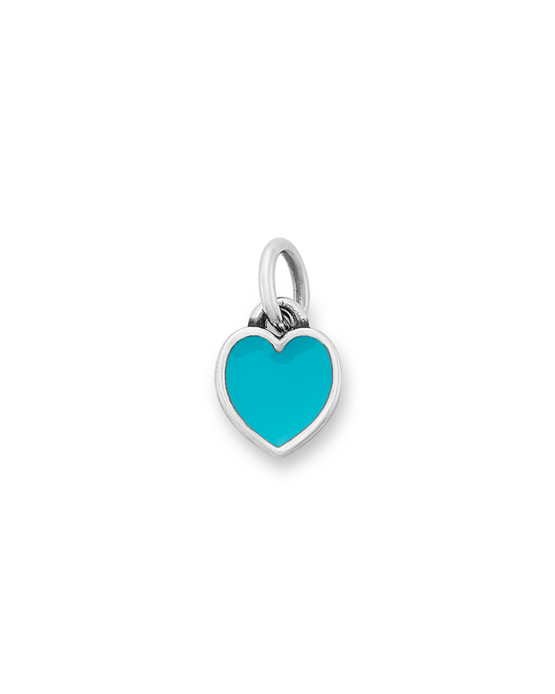 Enamel Blue Connected Hearts Charm