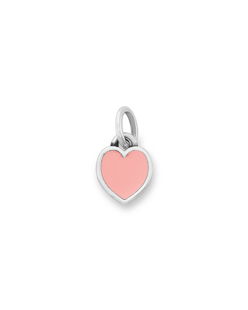 Enamel Pink Connected Hearts Charm - Image 3