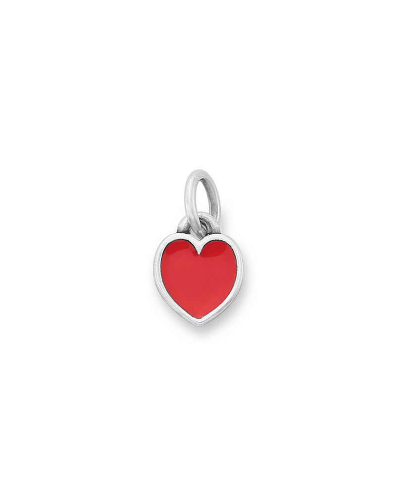 Enamel Red Connected Hearts Charm