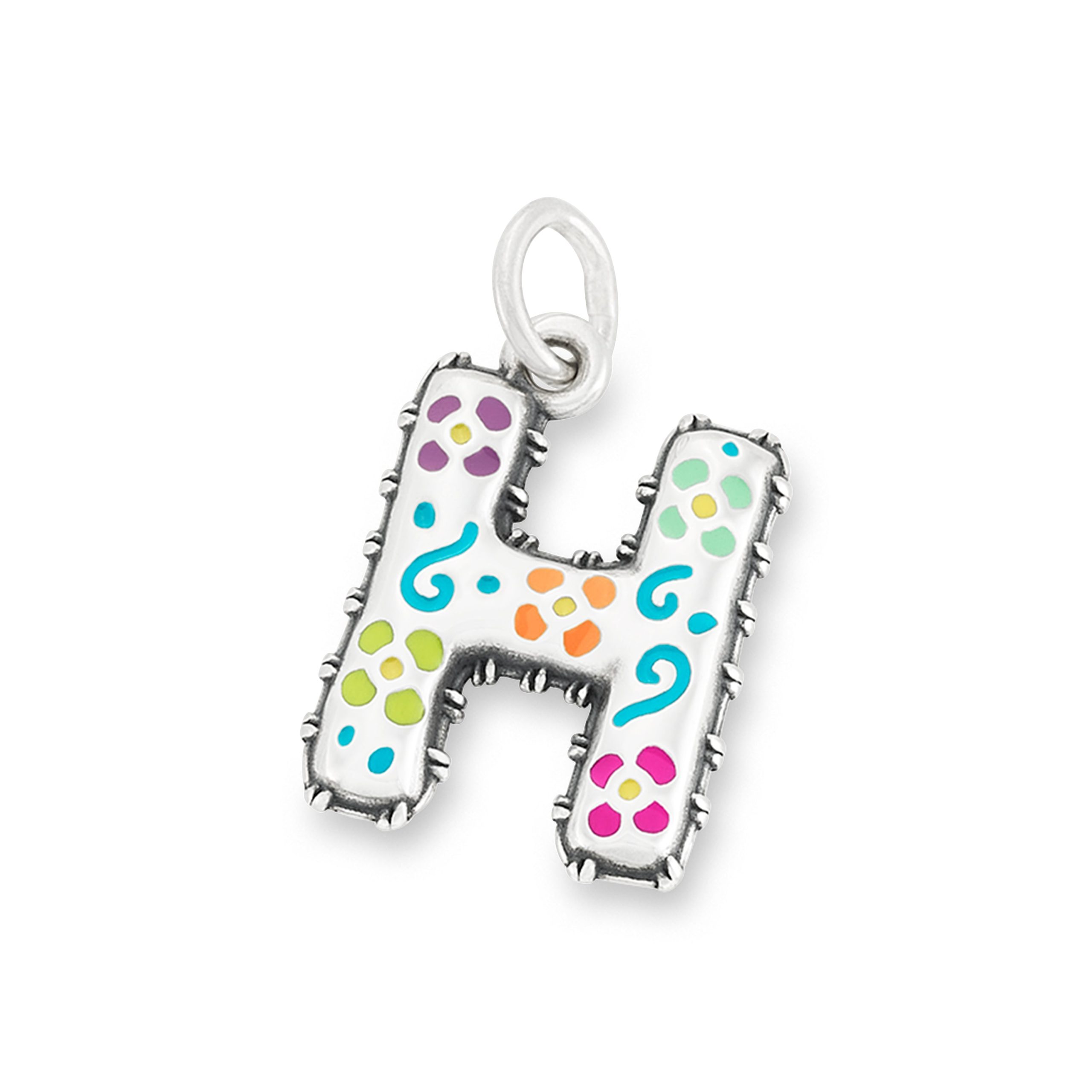 Enamel Consuela Floral Initial Charm - Image 9