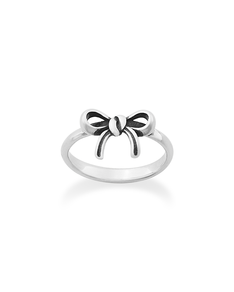 Delicate Bow Sterling Silver Ring - Image 3