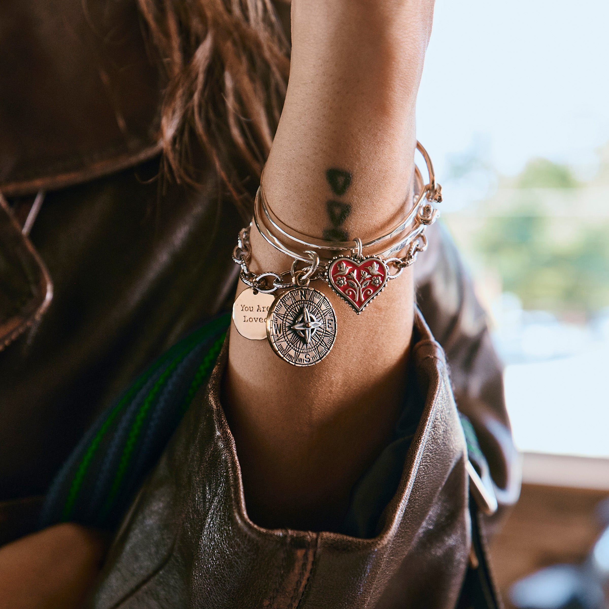 You Are Loved' Sterling Silver Charm - Image 3