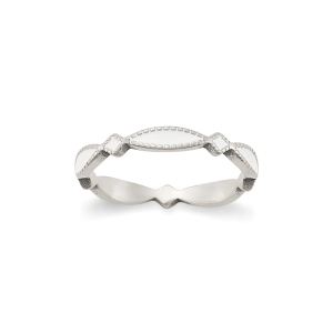 Enamel White Cordoba Stacker Ring