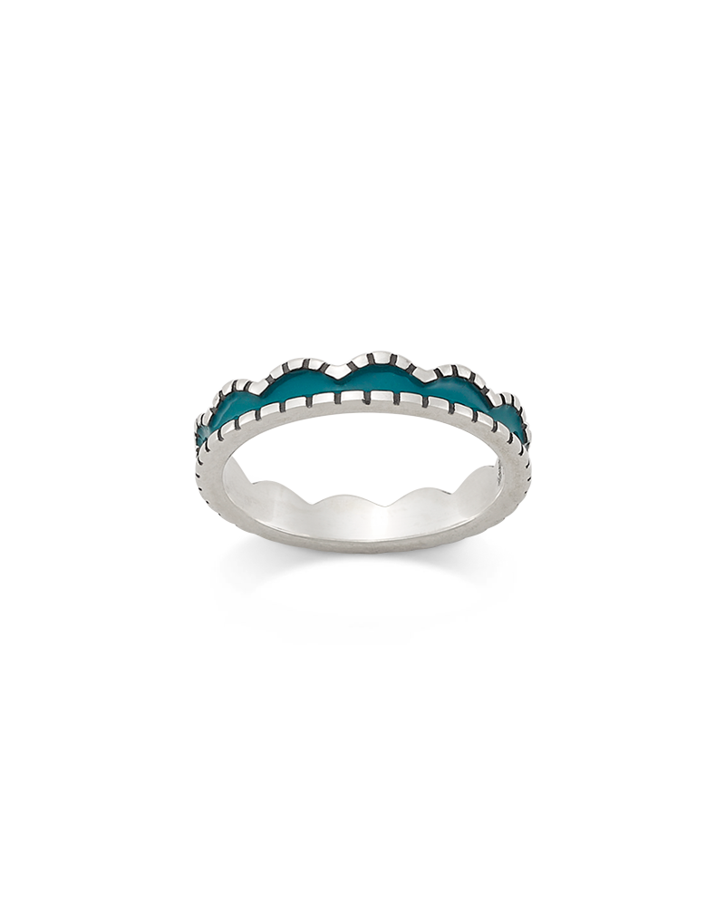 Enamel Scalloped Stacker Ring