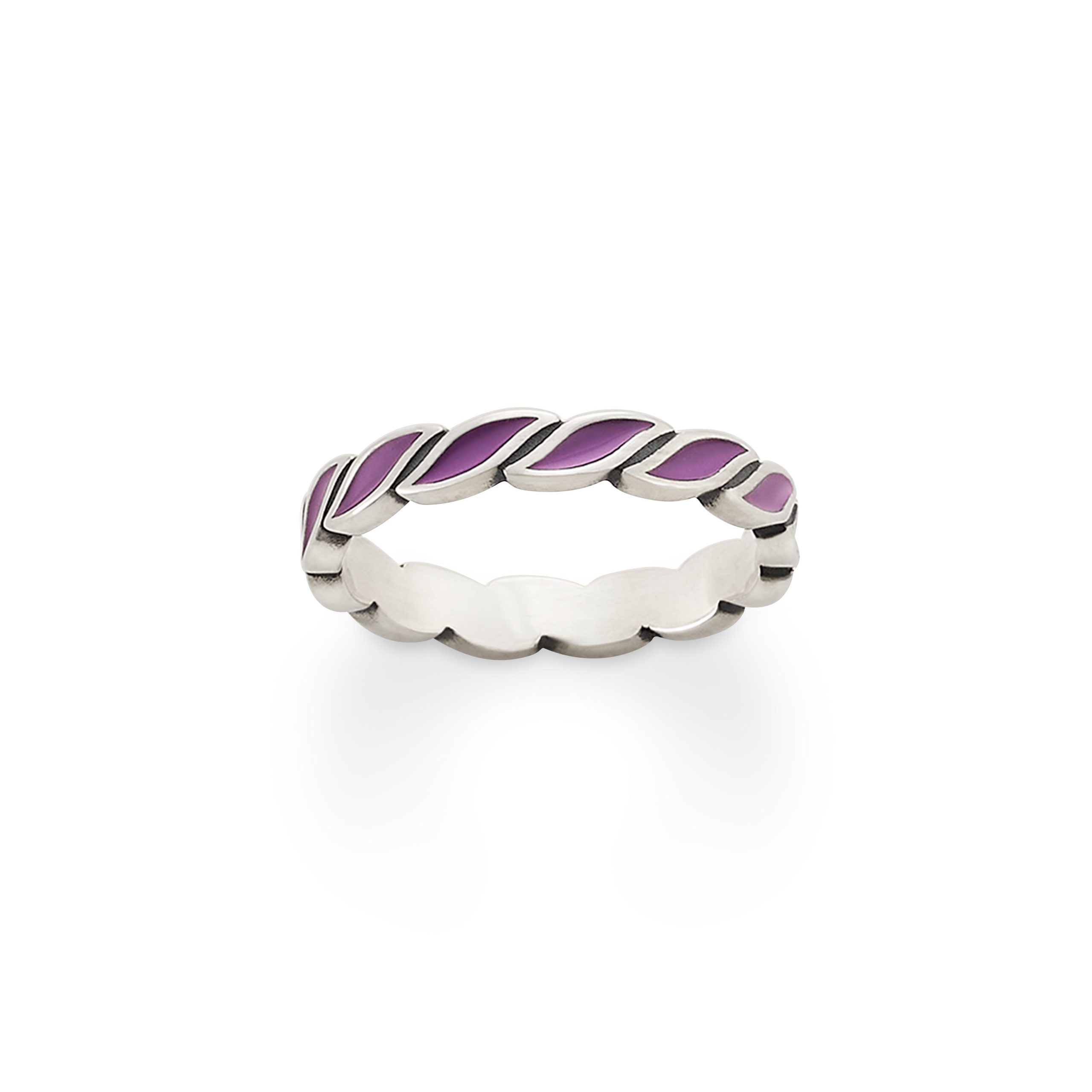 Enamel Purple Twist Stacker Ring - Image 2