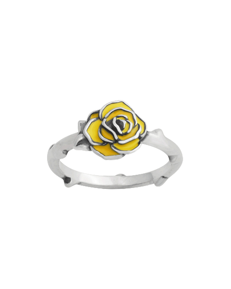 Enamel Consuela Yellow Rose Ring - Image 3