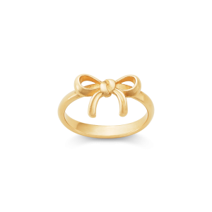 Delicate Bow Gold Ring